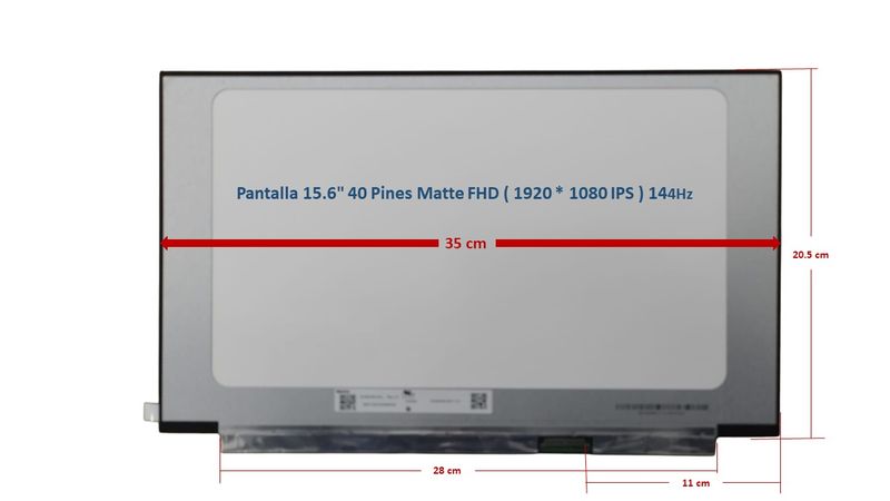Pantalla 15.6 Pantalla 15.6" 40 Pines Matte FHD ( 1920 * 1080 IPS ) 144Hz N156HRA-EA1 Rev.C1