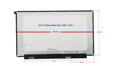 Pantalla 15.6 Pantalla 15.6" 30 Pines Mate HD ( 1366 * 768 ) N156BGA-EA3 Rev. C2