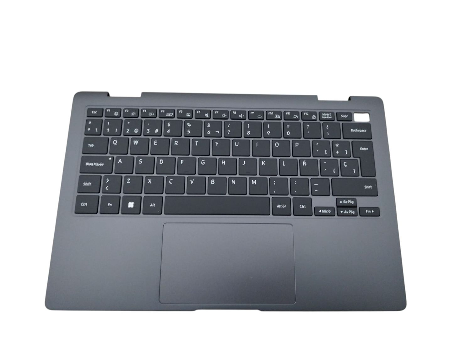 Cover Upper ( Cubierta Superior ) Gray + Teclado Español + Touchpad  Samsung Galaxy Book3 360 13" NP730QFG , NP730QFGK , BA97-12391H , GH81-27473A