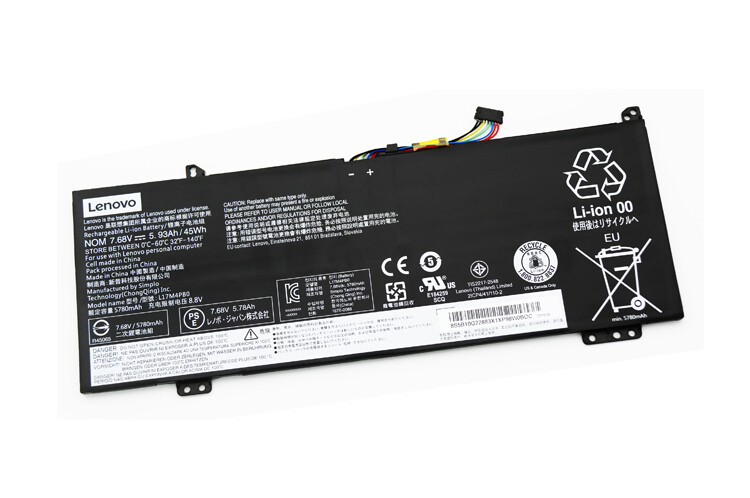 Bateria Original Lenovo 530S-14ARR 530S-14IKB 81EK Series 7.68V 5928mAh 45Wh L17C4PB0 , 5B10Q16067 , L17C4PBO , 5B10Q16066