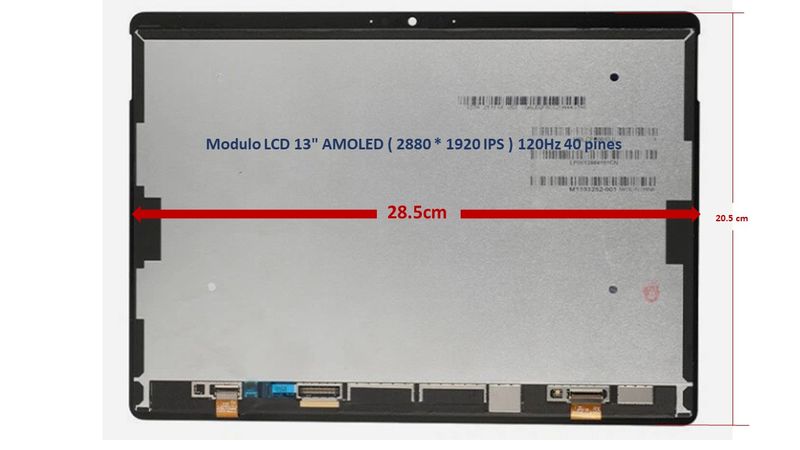 Modulo LCD 13" AMOLED ( 2880 * 1920 IPS ) 120Hz  Microsoft Surface Pro 8 1982 1983 2021  M1193252-001 , M1193252-003 , MLCDMSP81983