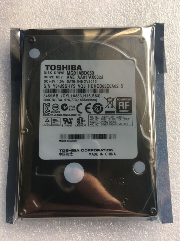 Unidad de disco duro interno Toshiba 500GB Satra 2.5 Unidad de disco duro interno Toshiba 500GB Satra 2.5" 5400RPM MQ01ABD050