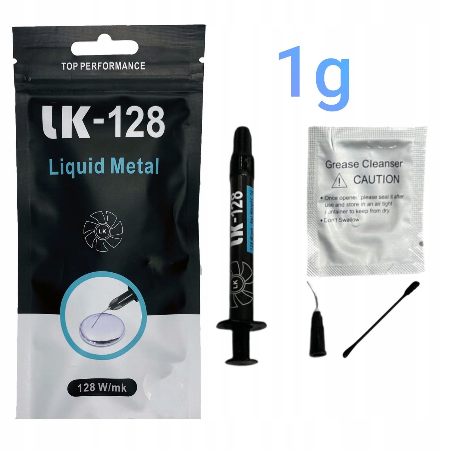 Pasta termica de metal liquido 128w/mk 1g LK-128 Pasta termica de metal liquido 128w/mk 1g LK-128