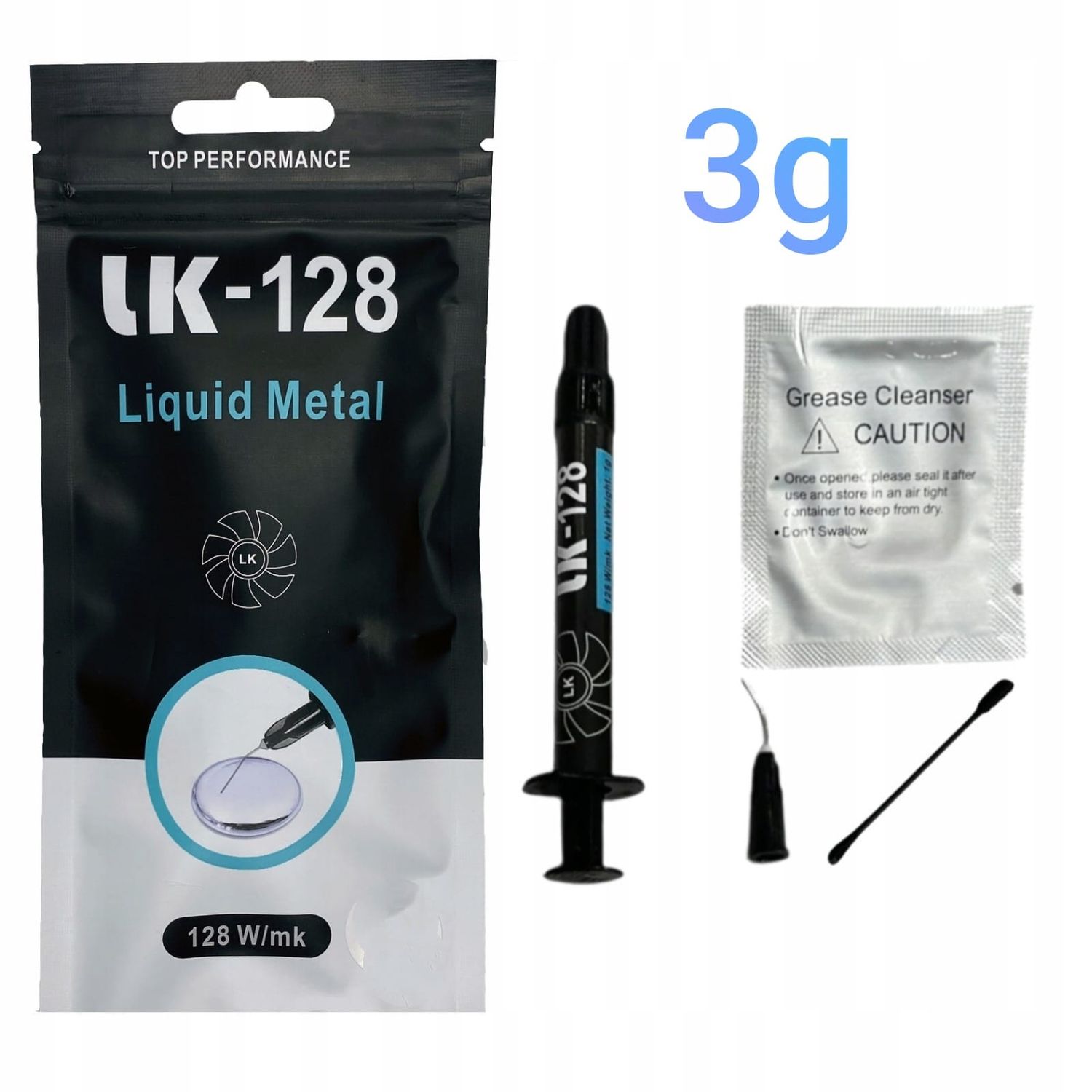 Pasta termica de metal liquido 128w/mk 3g LK-128 Pasta termica de metal liquido 128w/mk 3g LK-128