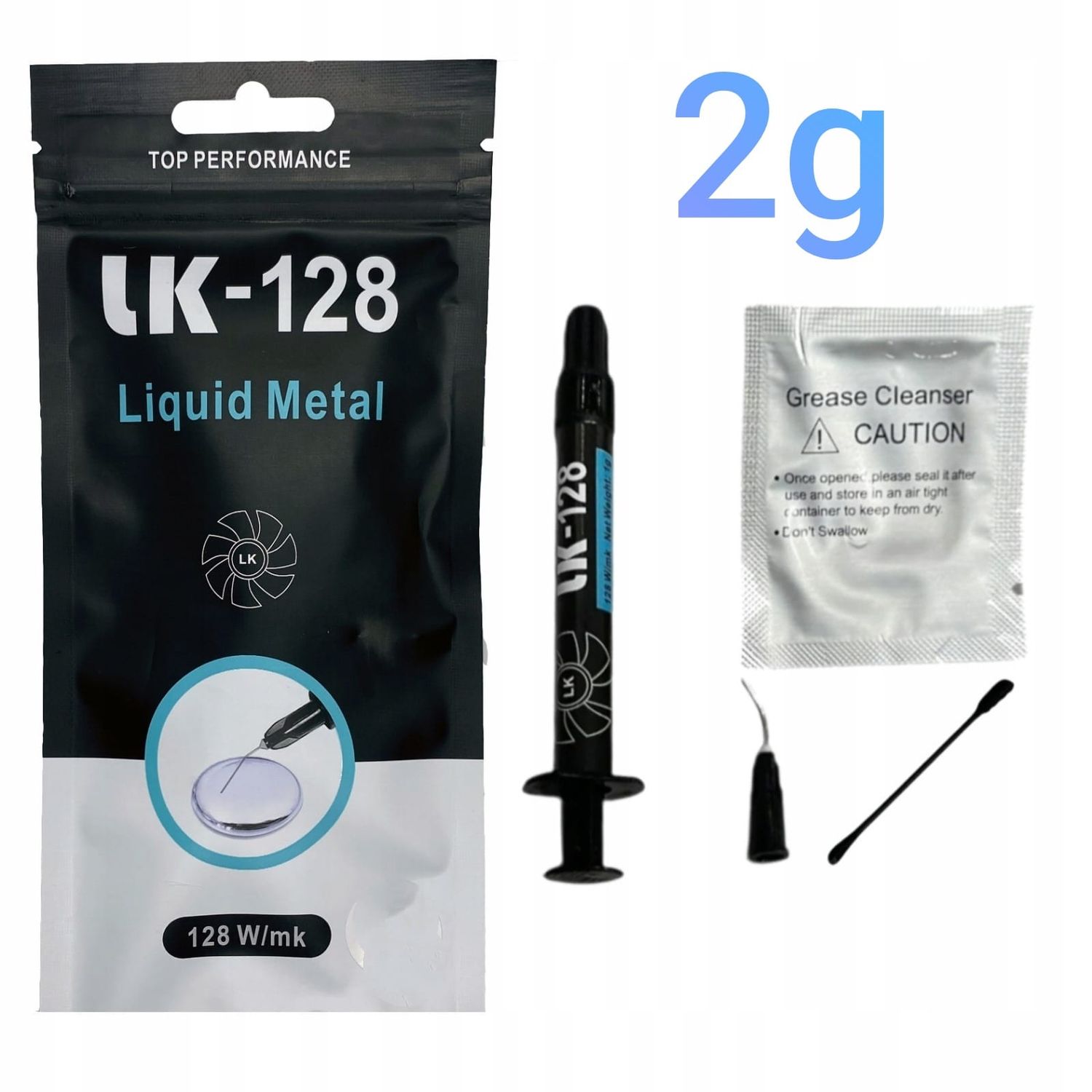 Pasta termica de metal liquido 128w/mk 2g  LK-128