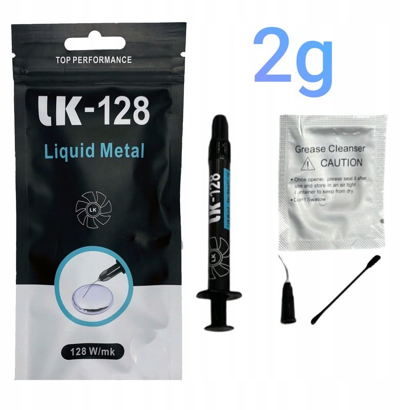 Pasta termica de metal liquido 128w/mk 2g  LK-128