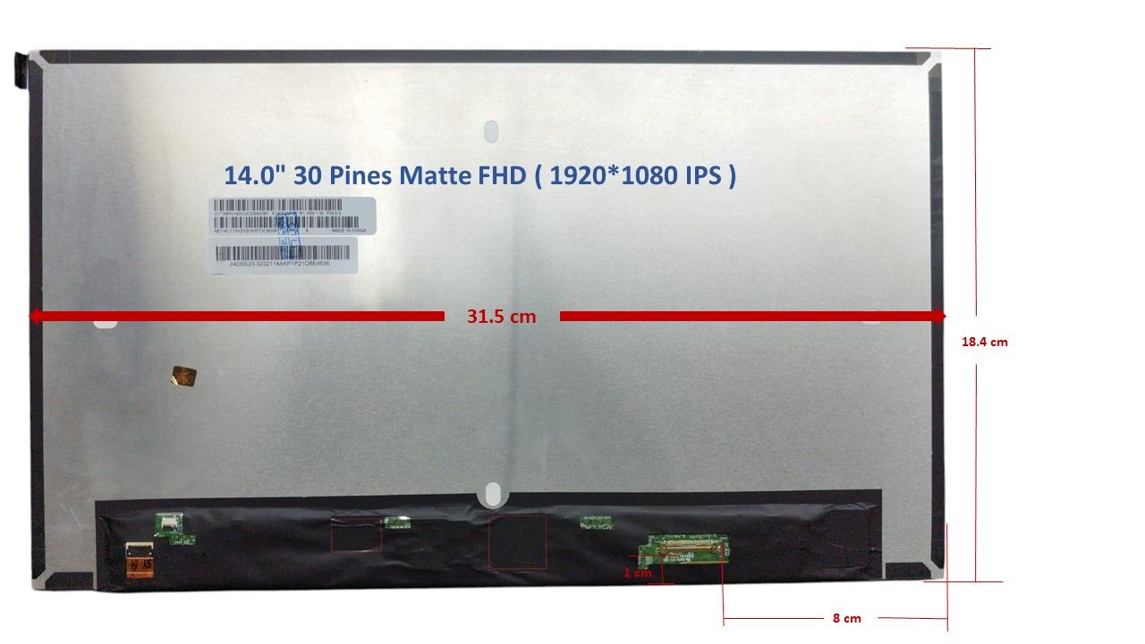Pantalla 14.0" 30 Pines Matte FHD ( 1920*1080 IPS ) HP EliteBook 845 G8 Series L92716-ND2 , X140NVFC R0 ,  M36316-001 , M36315-001