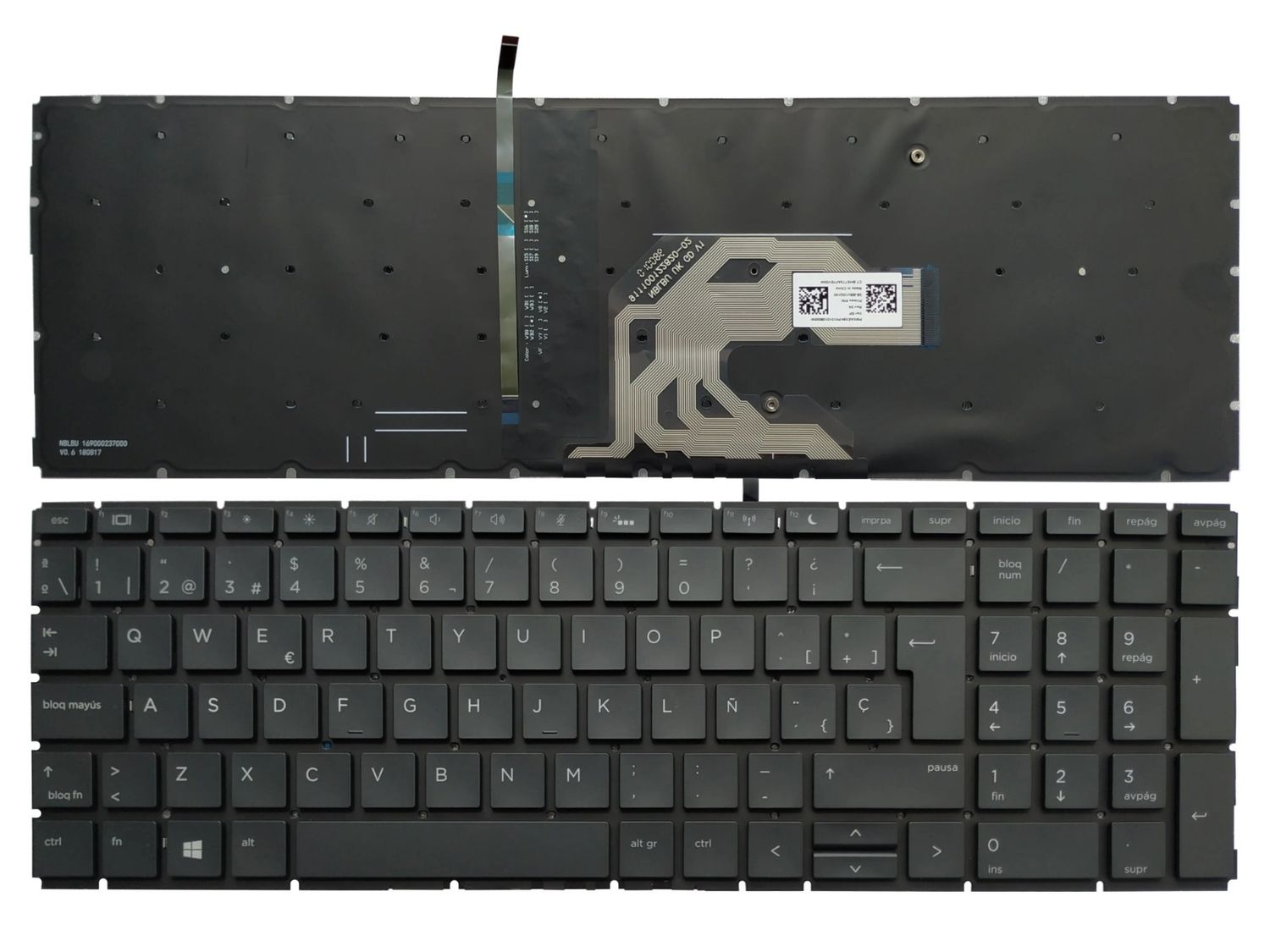 Teclado Español Black ( Retroiluminado ) para HP ProBook 450 G6 455 G6 450 G7 455 G7 455R G7 Series L45090-001 , L45091-001 , L45090-071 , L45091-071 Teclado Español Black ( Retroiluminado ) para HP ProBook 450 G6 455 G6 450 G7 455 G7 455R G7 Series L45090-001 , L45091-001 , L45090-071 , L45091-071