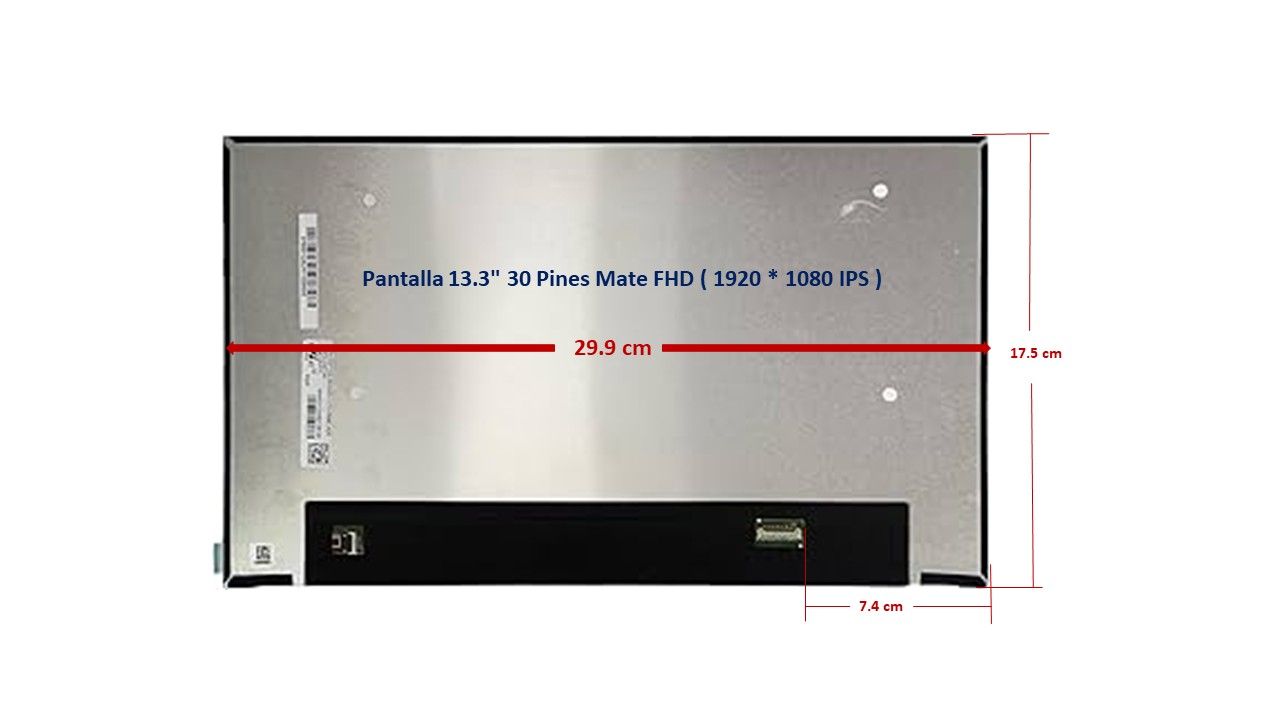 Pantalla 13.3" 30 Pines Mate FHD ( 1920 * 1080 IPS ) LP133WF7-SPF1 , JM7T2 , 0JM7T2 , OJM7T2