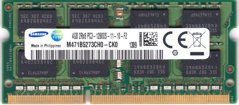Memoria RAM Hynix DDR3 4GB 2Rx8 PC3 12800S 1600MHz HMT451S6BFR8A-PB