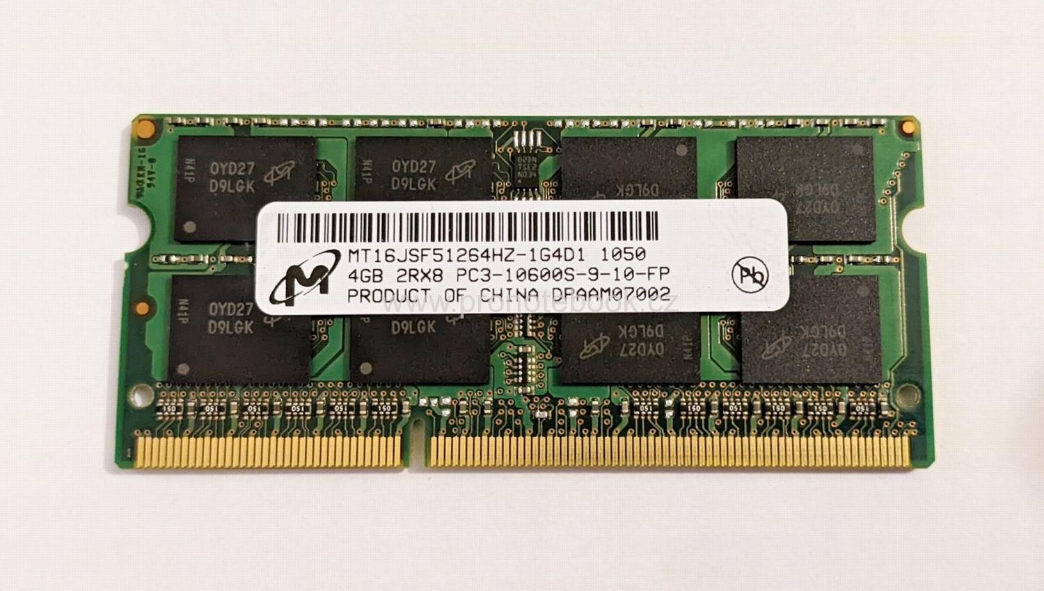 Memoria RAM Micron DDR3 4GB 2Rx8 PC3 10600 1333MHz MT16JSF51264HZ-1G4D1 , 599092-001 Memoria RAM Micron DDR3 4GB 2Rx8 PC3 10600 1333MHz MT16JSF51264HZ-1G4D1 , 599092-001