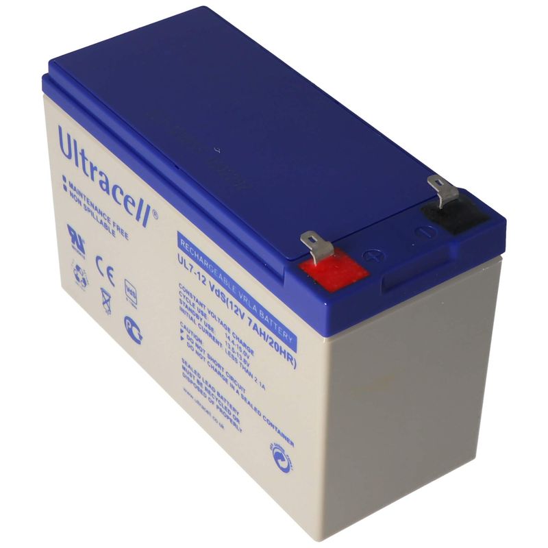Bateria de plomo Ultracell UL7-12 12V 7Ah 151mm x 93mm x 63.5mm F1/F2