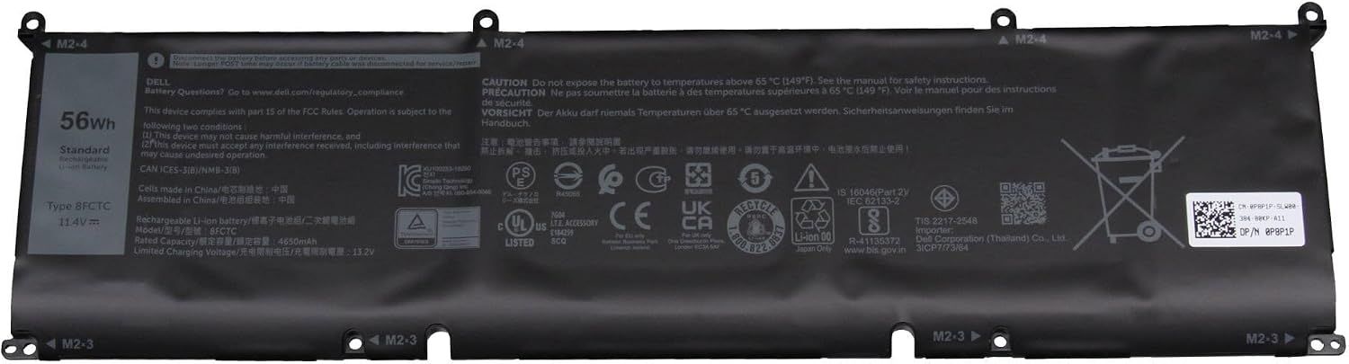 Bateria Dell Inspiron 16 7610 11.4V 4920 mAh 56Wh P107F , P107F001 , 8FCTC , P8P1P , CPL-P8P1P Bateria Dell Inspiron 16 7610 11.4V 4920 mAh 56Wh P107F , P107F001 , 8FCTC , P8P1P , CPL-P8P1P
