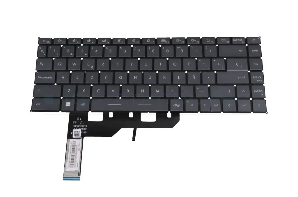 Teclado Español Black ( Retroiluminado ) MSI Modern 14 Series 9Z.NJ2BN.A0S , AE09U010 , NSK-FFABN Teclado Español Black ( Retroiluminado ) MSI Modern 14 Series 9Z.NJ2BN.A0S , AE09U010 , NSK-FFABN