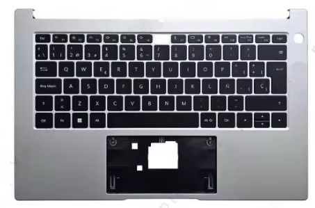 Cover Upper ( Cubierta Superior ) Grey + Teclado Español ( Retroiluminado ) Huawei Matebook D14 NbB-WAH9 , Nbl-WAQ9R Cover Upper ( Cubierta Superior ) Grey + Teclado Español ( Retroiluminado ) Huawei Matebook D14 NbB-WAH9 , Nbl-WAQ9R