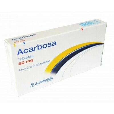 Acarbosa 50mg oral 30 Tabletas