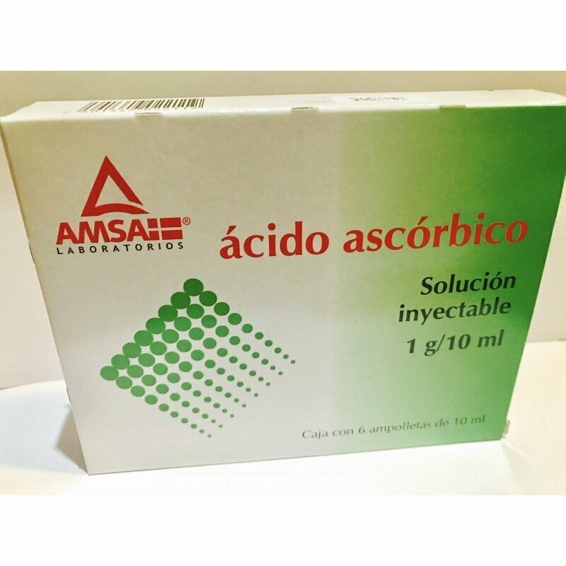 Ácido Ascórbico Solución Inyectable 6 Ampolletas