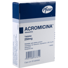 Acromicina 250mg Oral 20 Tabletas