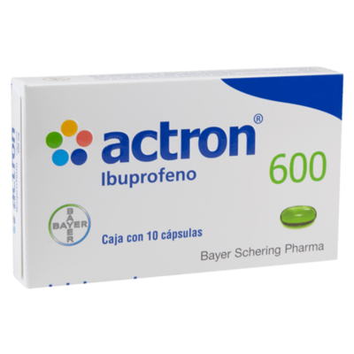 Actron 600mg oral 10 cápsulas