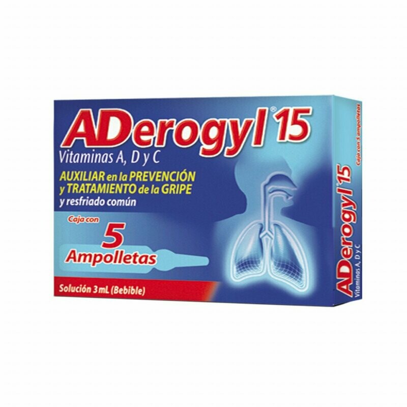 ADerogyl15 Solución Oral 5 Ampolletas ADerogyl15 Solución Oral 5 Ampolletas