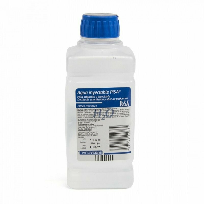 Agua Solución Inyectable 500mL Agua Solución Inyectable 500mL