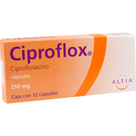 Ciproflox 250mg oral 12 Cápsulas