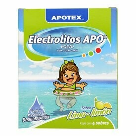 Electrolitos APO Lima-Limon Polvo Oral 4 Piezas