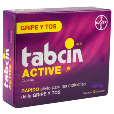 Tabcin Active oral 12 Cápsulas