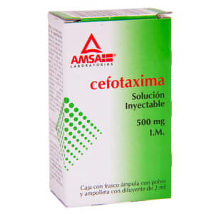 Cefotaxima 500mg Solución Inyectable Intramuscular
