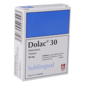 Dolac 30mg SL caja con 4 Tabletas