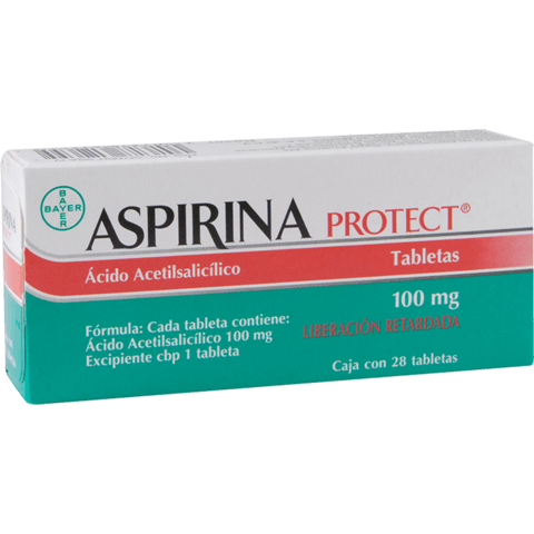 Aspirina Protect 100mg oral 28 Tabletas