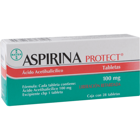 Aspirina Protect 100mg oral 28 Tabletas Aspirina Protect 100mg oral 28 Tabletas