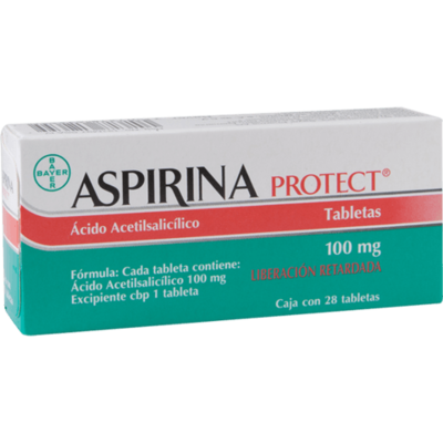 Aspirina Protect 100mg oral 28 Tabletas