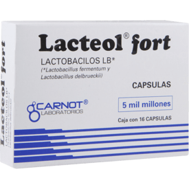 Lacteol Fort 5 mil millones oral 16 Cápsulas
