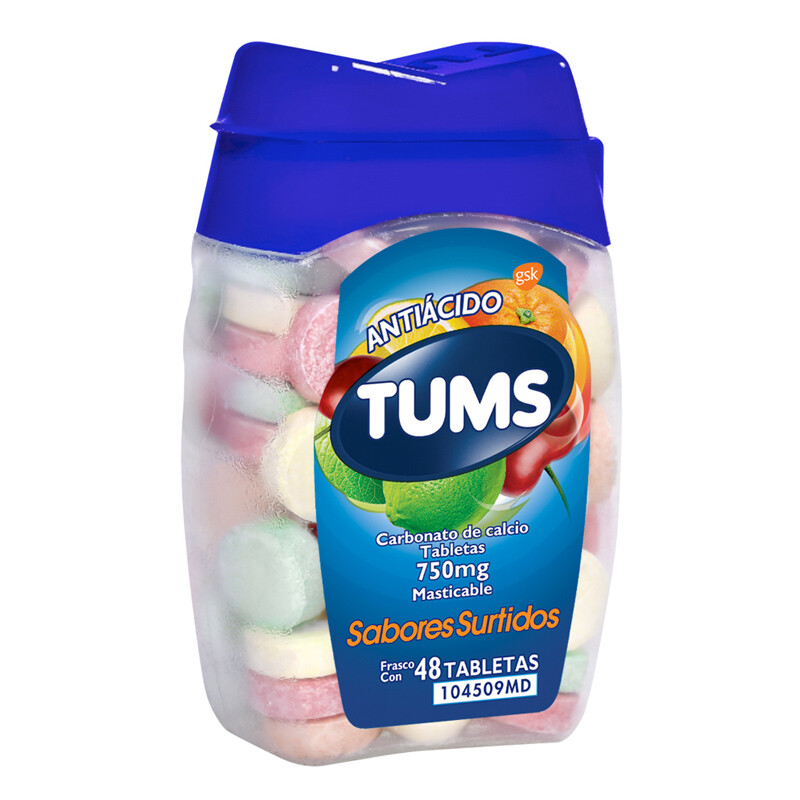 TUMS Oral Sabores Surtido 48 Tabletas Masticables