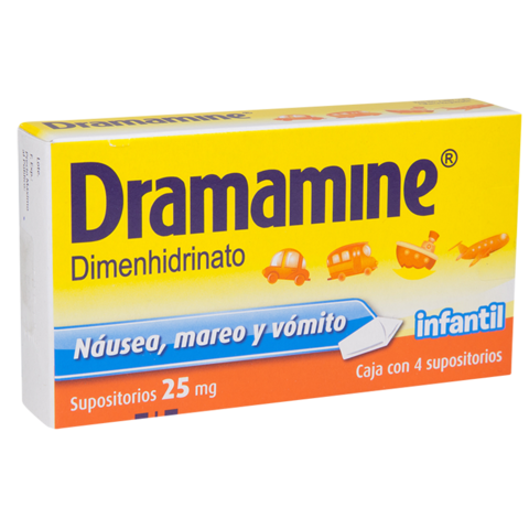 Dramamine Infantil 4 Supositorios