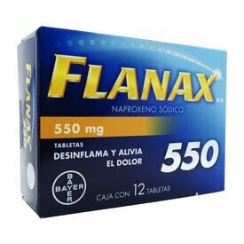 Flanax 550 oral 12 Tabletas