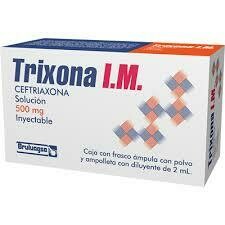 Trixona IM 500mg Solución Inyectable 2mL Trixona IM 500mg Solución Inyectable 2mL
