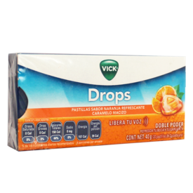 Vick Pastillas Naranja caja con 20 piezas