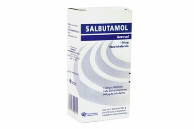 Salbutamol 100mcg Inhalador frasco con 200 dosis