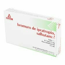Bromuro de Ipratopio/Salbutamol caja con 10 ampolletas