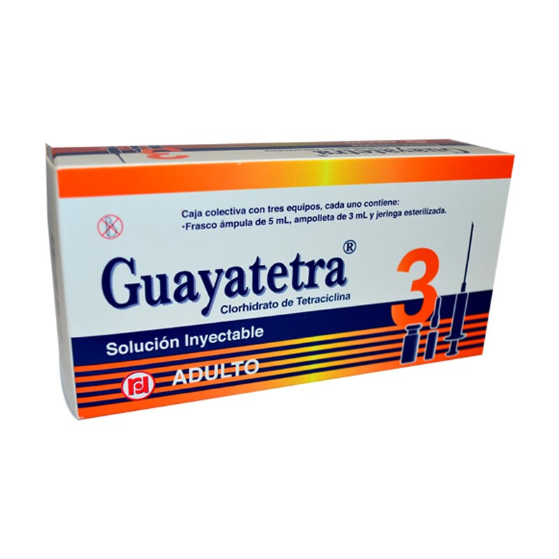 Guayatetra Adulto Solución inyectable caja con 3 ampolletas