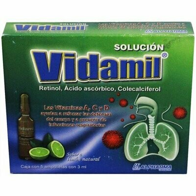 Vidamil oral 5 ampolletas