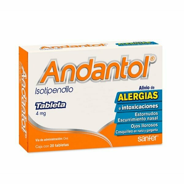 Andantol 4 mg oral 20 Tabletas Andantol 4 mg oral 20 Tabletas