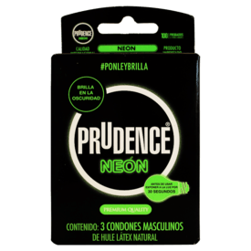 Prudence Neón caja con 3 preservativos