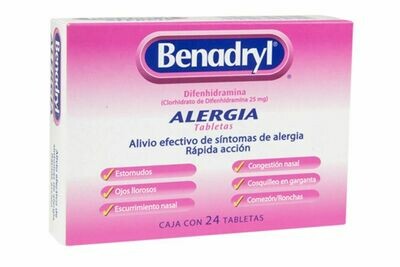 Benadryl oral 24 tabletas