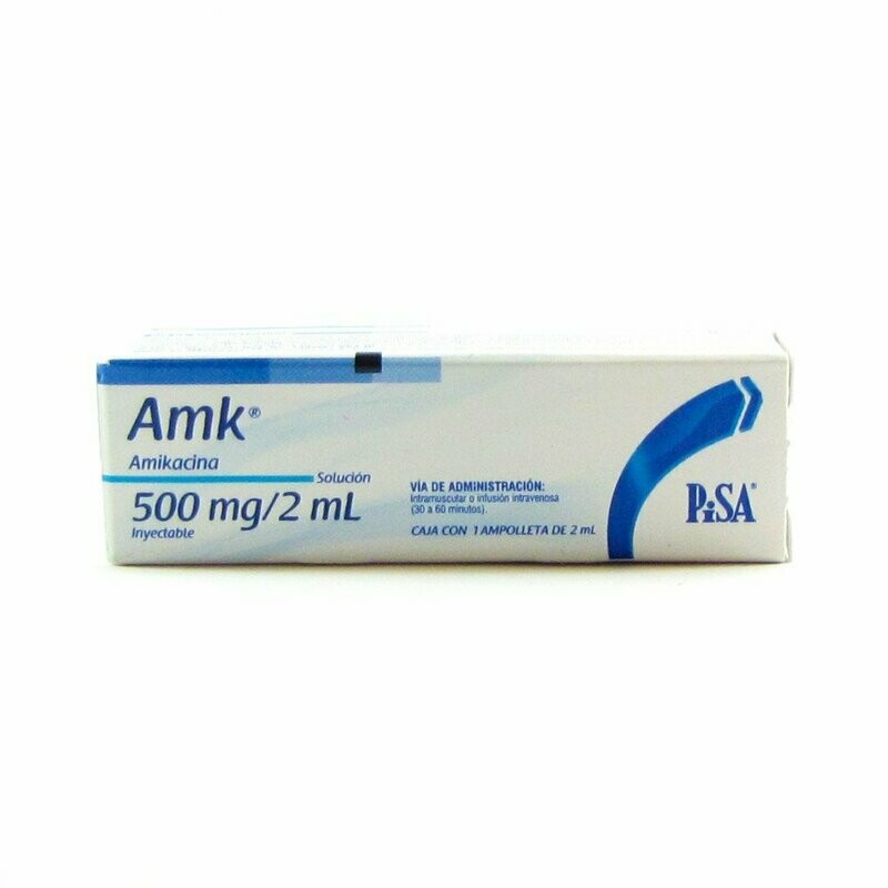 Amk 500mg Solucion inyectable 1 Ampolleta Amk 500mg Solucion inyectable 1 Ampolleta
