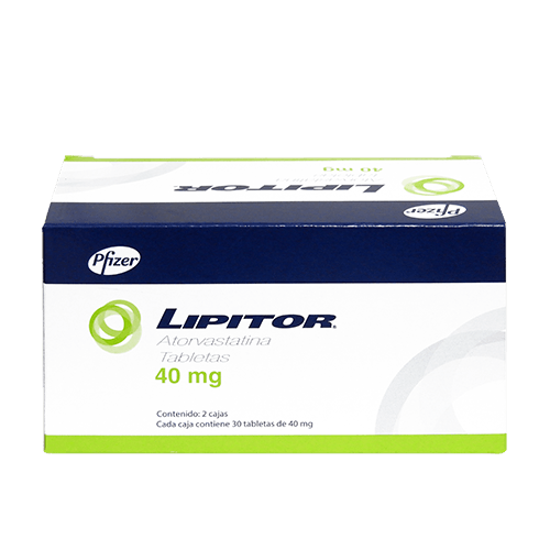 Lipitor Oral 40mg  2 Cajas con 30 Tabletas cada una