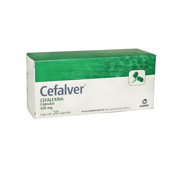 Cefalver 500mg oral 20 Cápsulas