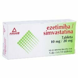 Ezetimiba, Simvastatina 10/20mg oral 28 Tabletas